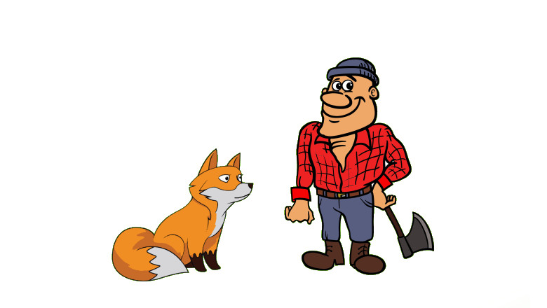 la zorra y el leñador